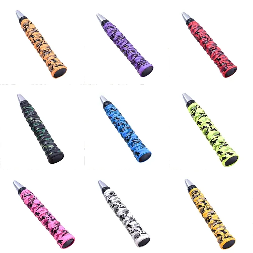 2PCS Absorb Sweat Racket Anti-slip Tape Handle Grip Overgrips Tennis Badminton Camouflage Wrapping Skidproof Sweat tennis overgrip,tennis accessories,racket grip,sticky overgrip,racket grip tape,racket overgrip,tennis racket tape,anti slip grip strap