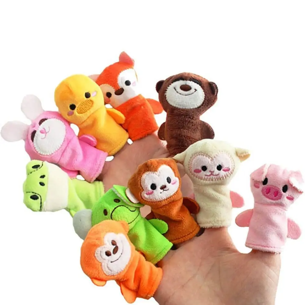 

10pcs Children Plush Gloves Finger Puppets Doll Toys for Kids Animals Dolls Hand Toy Baby Boys Girls Bedtime Story Fairy Tales