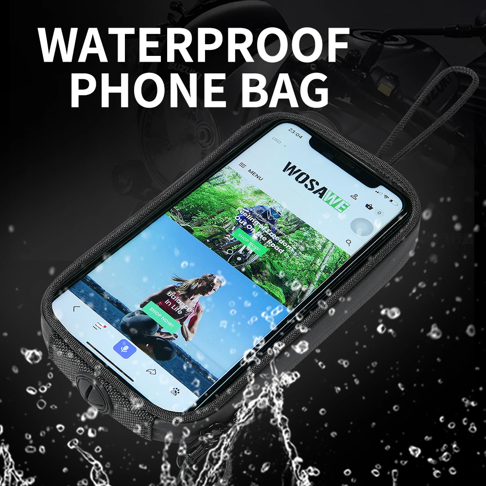 Magnetic Motorcycle Tank Bag Mobile GPS Navigation Holder Bags Waterproof Touch Screen Motorbike Front Tube Phone Package