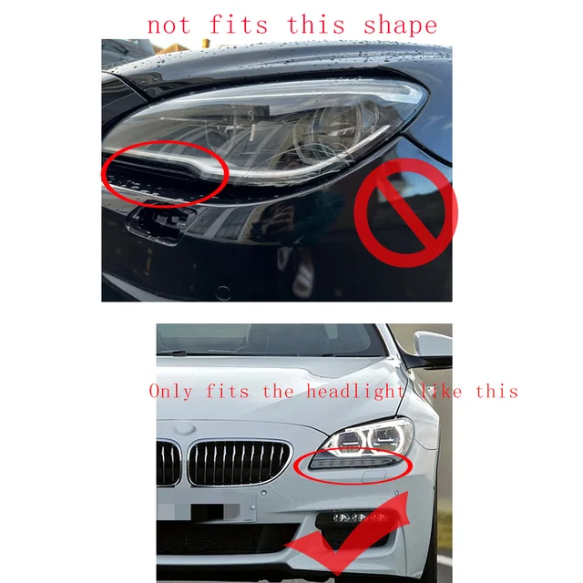Car Headlight Cover Clear Lens Head Light Lamp Shade For 6 Series F06 F12  F13 M6 630 640 2015-2017
