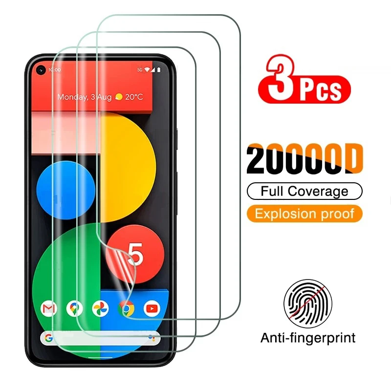 Pellicola Idrogel 3 Pezzi Per Google Pixel 4 3 3A 2 5 6 Pellicola Proteggi Schermo Per Google Pixel 4 Xl 3A Xl 2 Xl 5A 6A Pellicola Protettiva Hd