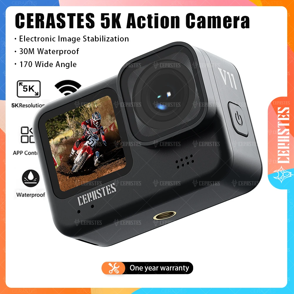 4K action camera a bicycle camera with Wi-Fi and a wireless remote