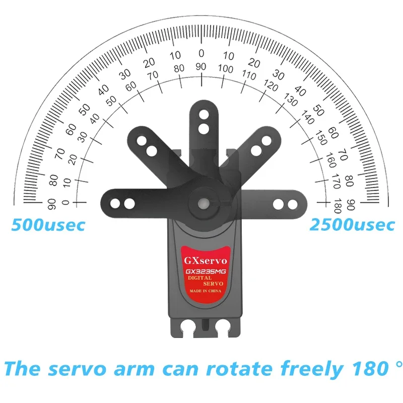 Pohonný motor 35kg MG 360° 270° 180° pro RC, vysoká přesnost