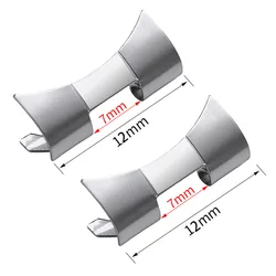 Premium Curved End Stainless Steel Watch Strap Connector, Adjustable Metal Adapter (12mm 7mm)
