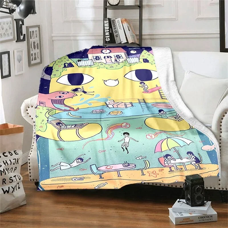 

Aubrey Omori Blanket Sunny Basil Mari Kel Game Cartoon Friends Funny Throw Blankets for Bed Sofa Couch Bedspread