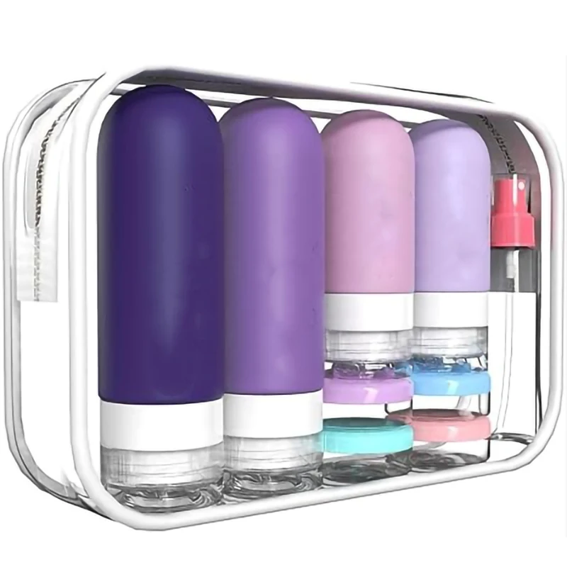 17 Pack Silicone Leak Proof Travel Bottle Set TSA-Approved Containers For Toiletries And Conditioner S9ae086effab145ffb746e73764d7f6a8b
