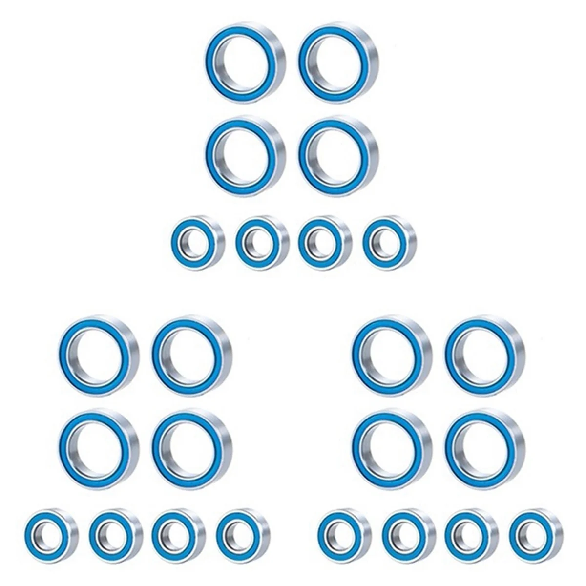 BAAU 24PCS Rubber Sealed Ball Bearing Kit for 1/16 E- Slash Summit RC Car Upgrades Parts Accessories