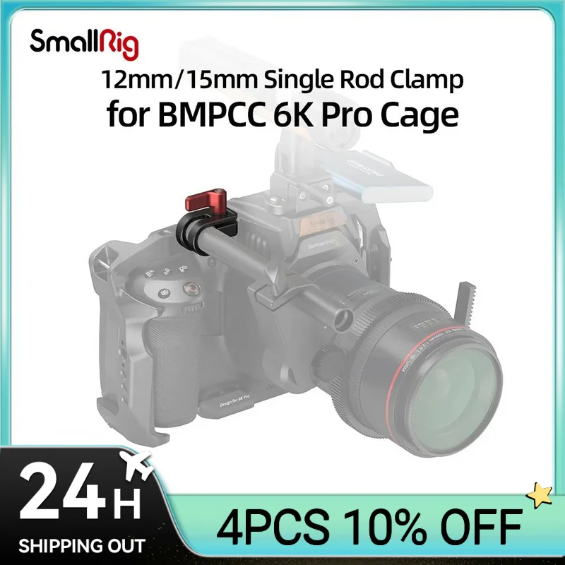 Morsetto A Asta Singola Smallrig 12Mm/15Mm Per Bmpcc 6K Pro Cage 3276