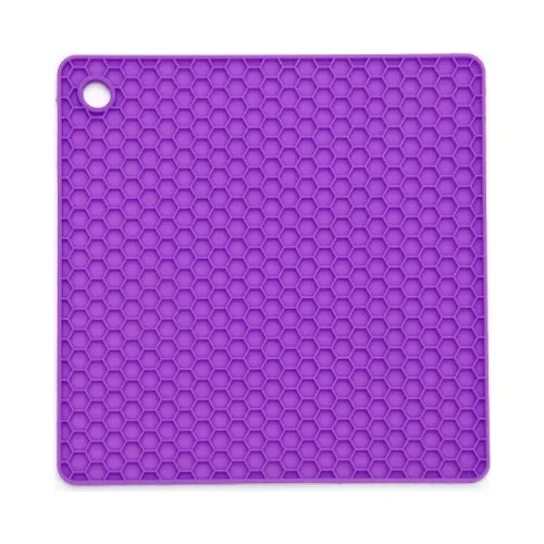 

Силиконовый толстый фиолетовый квадратный чайник evvehediyelikeshya, Trivet