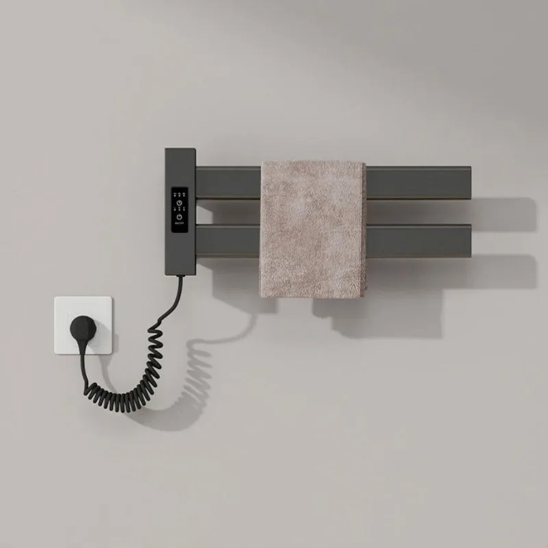 ราวแขวนผ้าเช็ดตัวไฟฟ้า อลูมิเนียมอัลลอยด์ กันน้ำ ประหยัดพื้นที่ จอแสดงผลดิจิตอล ราวแขวนผ้าเช็ดตัวแบบอุ่น แห้งเร็ว อุปกรณ์ในห้องน้ำ 1