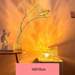 Atmosphere Light Ins Water Ripple Charging Flame Bedroom Live Broadcast Projection Creative Northern Lights  Bedroom
