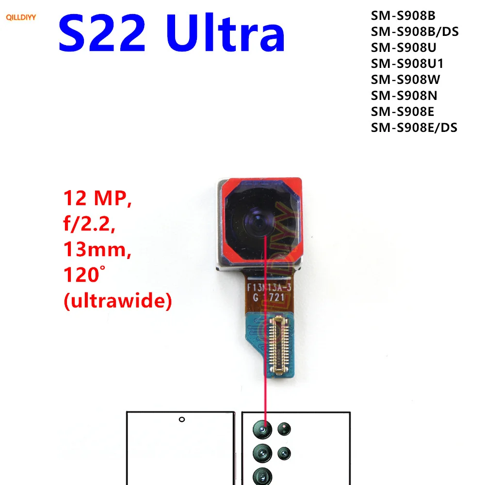 Caméra Arrière 10MP Téléobjectif Pour Samsung Galaxy S22 Ultra (S908B) - Neuf