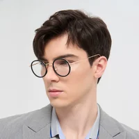 Титановая ацетатная ретро круглая оправа для очков, мужские очки, модный стиль, сверхлегкие очки, США, брендовый дизайн TBX906, черепаха INS — изображение 4