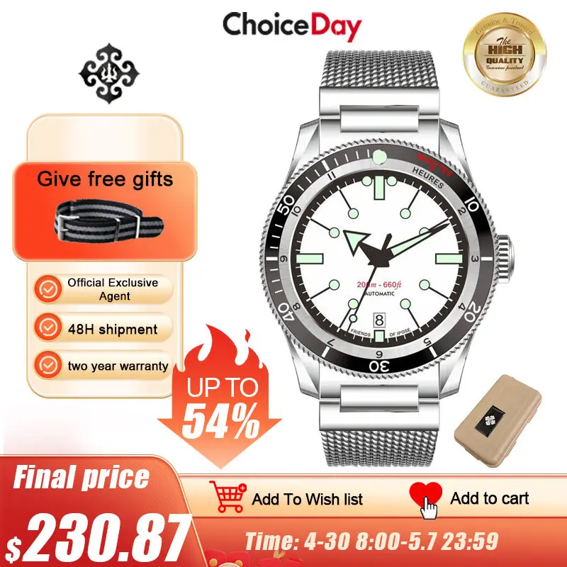 2024 NEW IPOSE IX&DAO GMT Men Automatic Mechanical Watch PT5000 40mm Luxury Sport Casual  5303 AR Coating C3 Diving Reloj Hombre