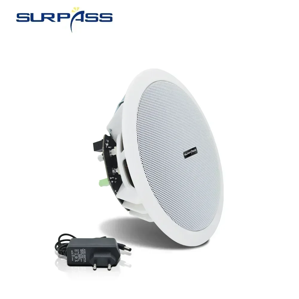 thumbnail image 2 of Digitalis Audio Bluetooth Ceiling Speaker Kit – 2 Moisture-Resistant Speakers & Compact Amp, Perfect For Bathroom Or Kitchen 2 of 6