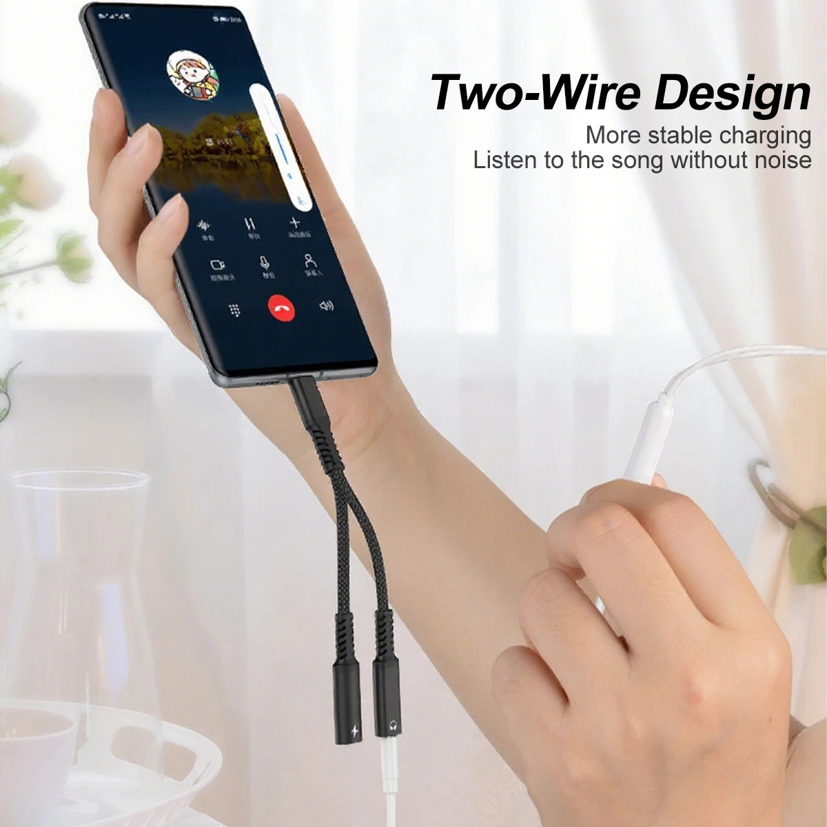 USB C-3.5mm 헤드폰 및 충전 어댑터, 타입 C-아우크스 잭 동글 케이블, 아이폰 16 17 Pro Max, 갤럭시 S23 S24 Ultra용