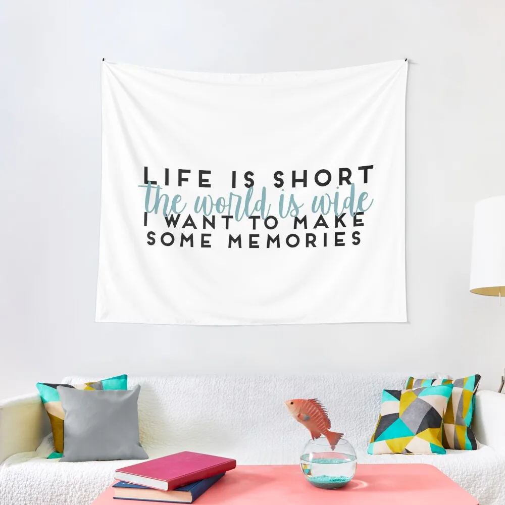 

Life Is Short Mamma Mia Lily James Quote Tapestry Aesthetic Home Decor Decoration For Bedroom Bathroom Decor