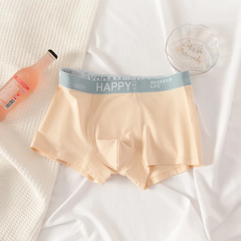 Men's underwear, pure cotton flat corner pants, youth shorts 3PCS