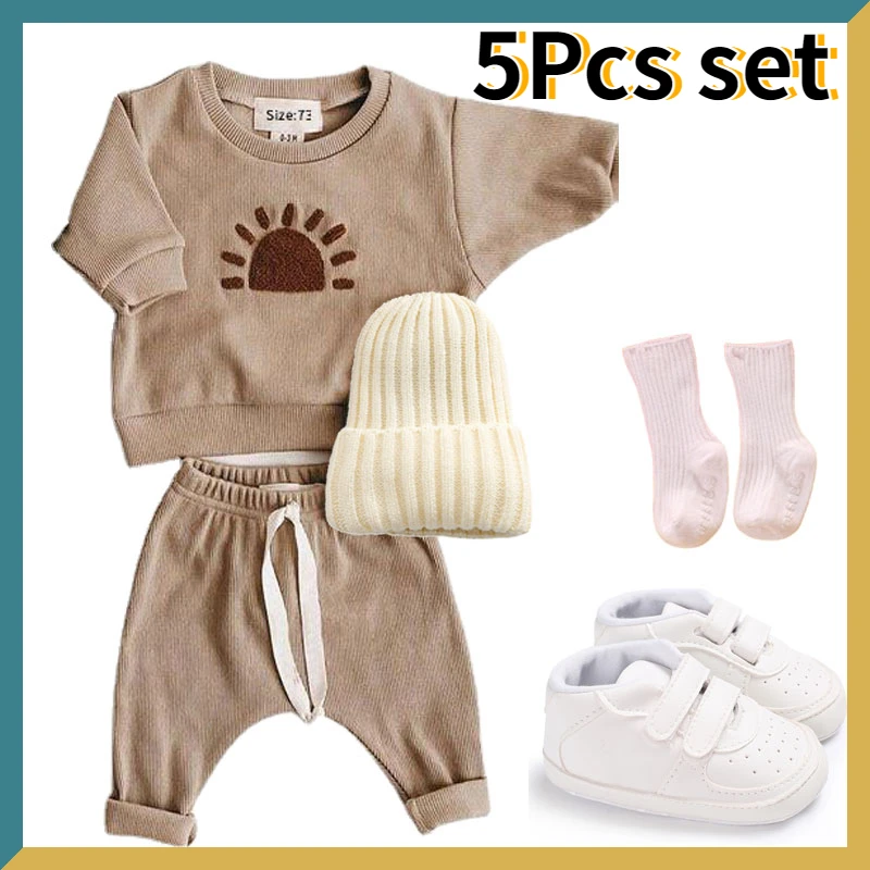 

Summer Clothes for Boys Spring Toddler Baby Boy Girl Casual Clothes Tops+Loose Trousers Newborn Baby Girl Clothes Outfit