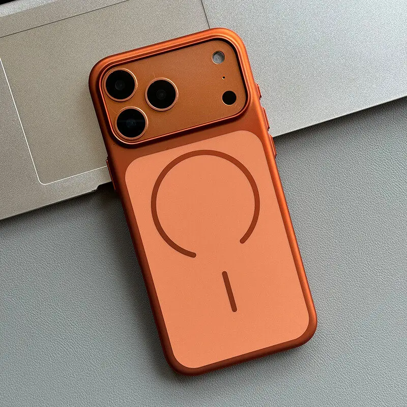 Ultra Thin Luxury Metallic Paint Magnetic Phone Case - Wireless Charging Compatible
