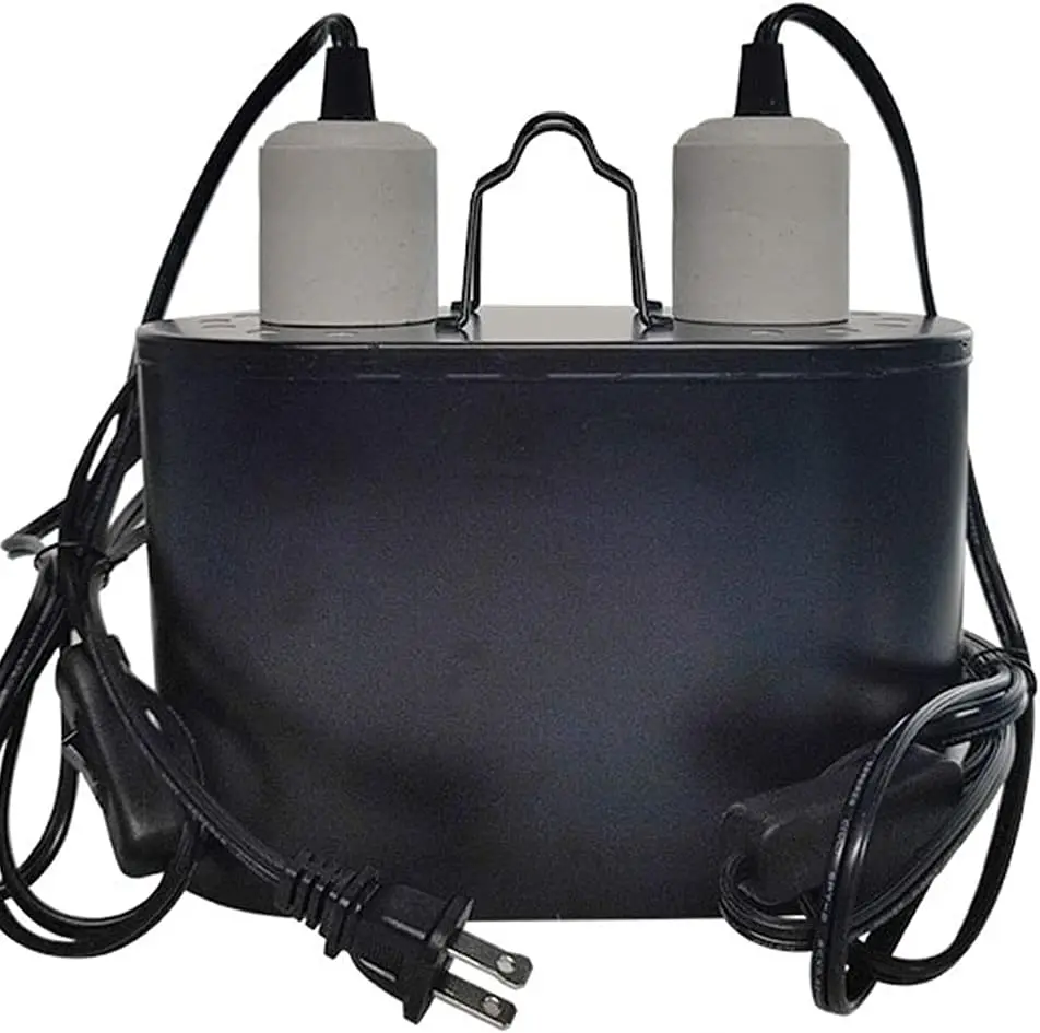 Lampada A Doppio Rettile, Doppia Lampada A Calore Profondo Lampada Uvb Per Kit Combinato Lampada A Cupola Di Calore Rettili
