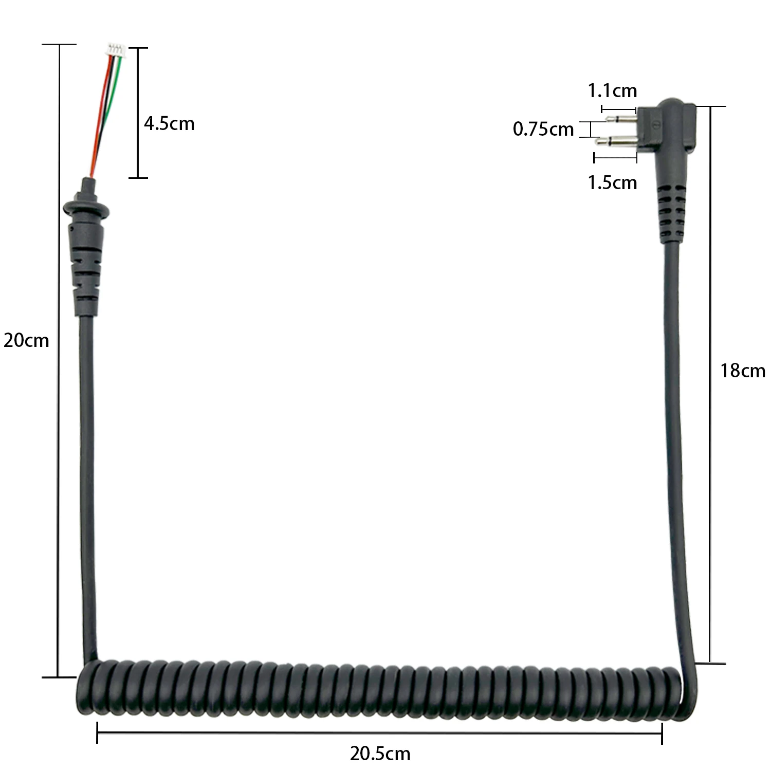 Replacement Microphone Radio Cable For CP88 CP110 CP200 PR400 ER450 SpeakerTwo Way Radio