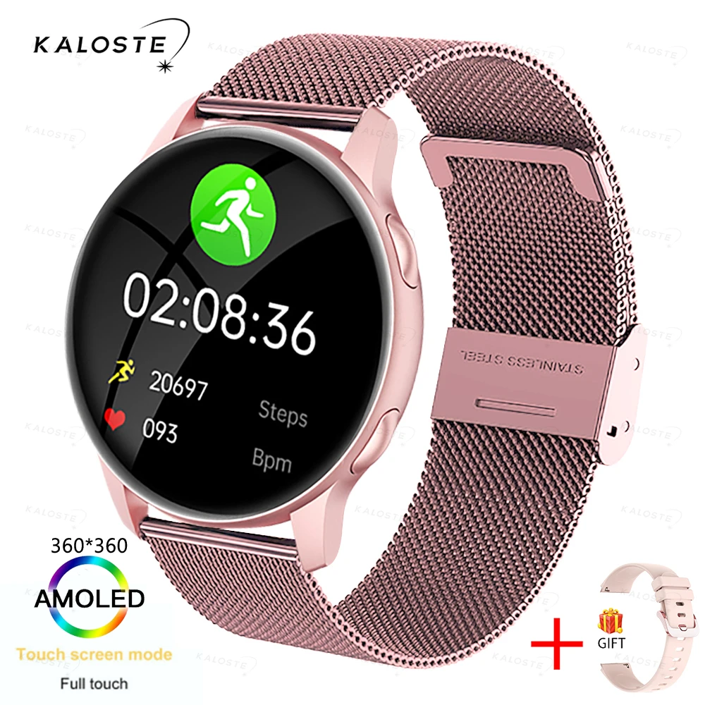KALOSTE New Smart watch Men 360*360 AMOLED Full Touch Sport Fitness Tracker Women Smartwatch Clock Man For Huawei Xiaomi apple 