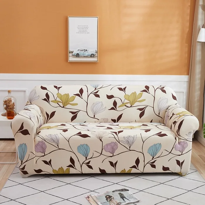 thumbnail image 1 of Funda de sofá elástica con estampado de flores, antisuciedad, de licra, protectora de muebles para dormitorio, oficina, sala de estar, decoración del hogar, 1 of 5