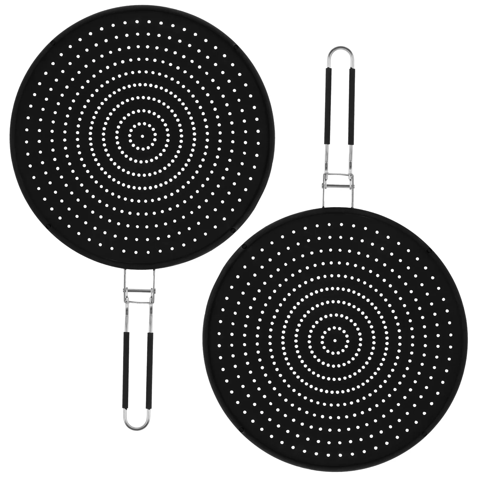 2Pcs Cooking Frying Safe Anti Splatter Guard Oil Net Grease Splatter Screen Pan Mesh Guard Screen Splash Cover Kitchens Tools