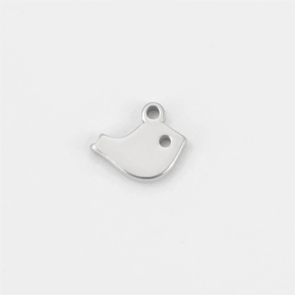 10 teile/los Großhandel Edelstahl süße Vögel kleine Anhänger Charms Halsketten Ohrringe DIY Schmuck Herstellung liefert Zubehör – Detail 9