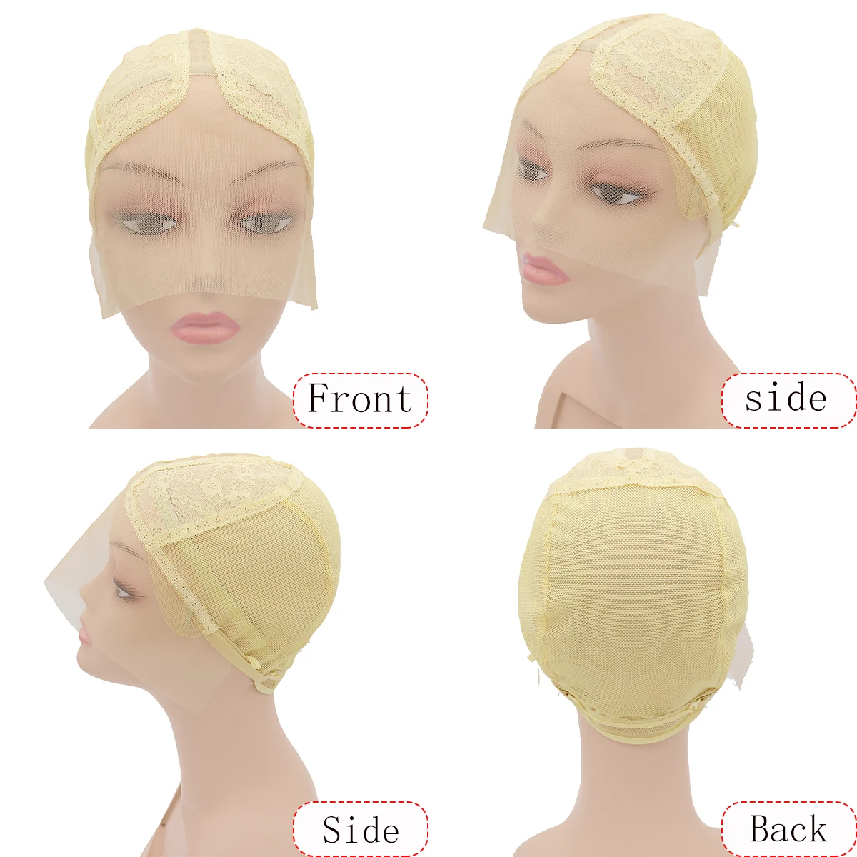 Wig Caps for Making Wigs Full hd Lace Wig Weaving Cap Mesh Base Machine Made Stretchy Net Medium with Adjustable Strap