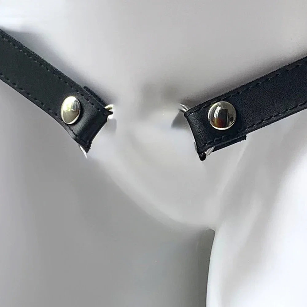 Chastity Cage PU Leather Anti-off Auxiliary Belt Anti-off Male Penis cage Adjustable Rope Chastity Lock Accessories sexyshop