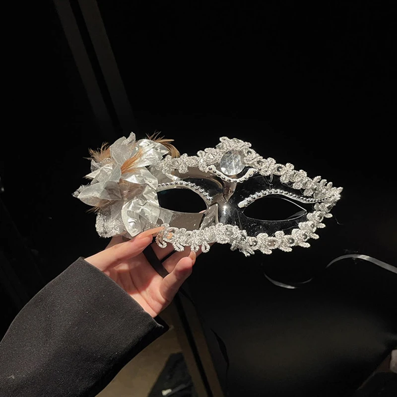 Flowers Feathers Rhinestones Princess Masquerade Masks Nightclub Party Show Halloween Dance Decorate Stage Ancient Performance