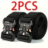 2pcs Versatile Men's Tactical Belts - Durable, Adjustable Design - for Outdoor Hunting & Sports Enthusiasts