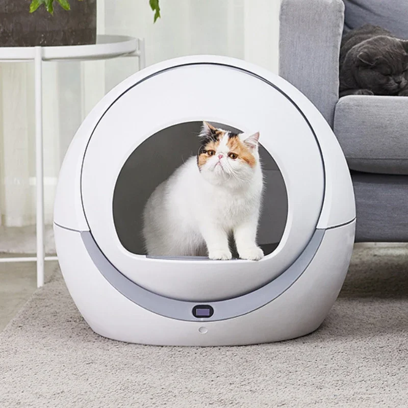 

Automatic Self Cleaning Cat Litter Box Smart Sandbox Top Entry Furniture Large Kitten Litter Box Cat Toilet Training Kit Pets