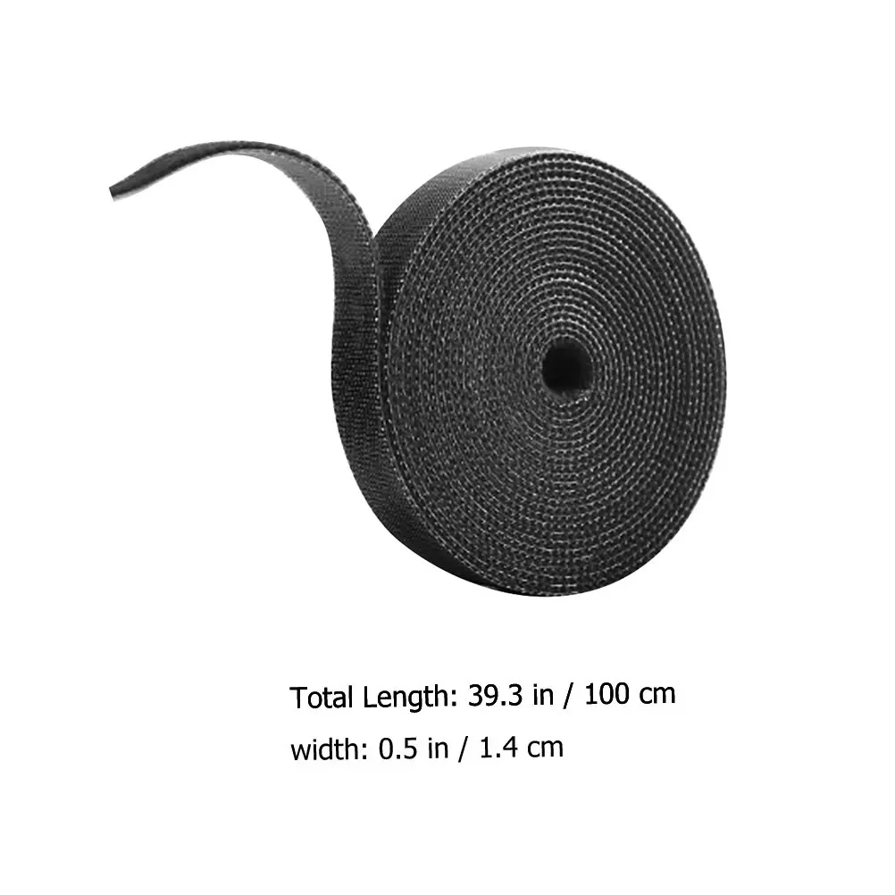 케이블 타이 1미터 후크 루프 재사용 가능한 와이어 고정 스트랩 코드 정리용 노트북 사무실 가정용