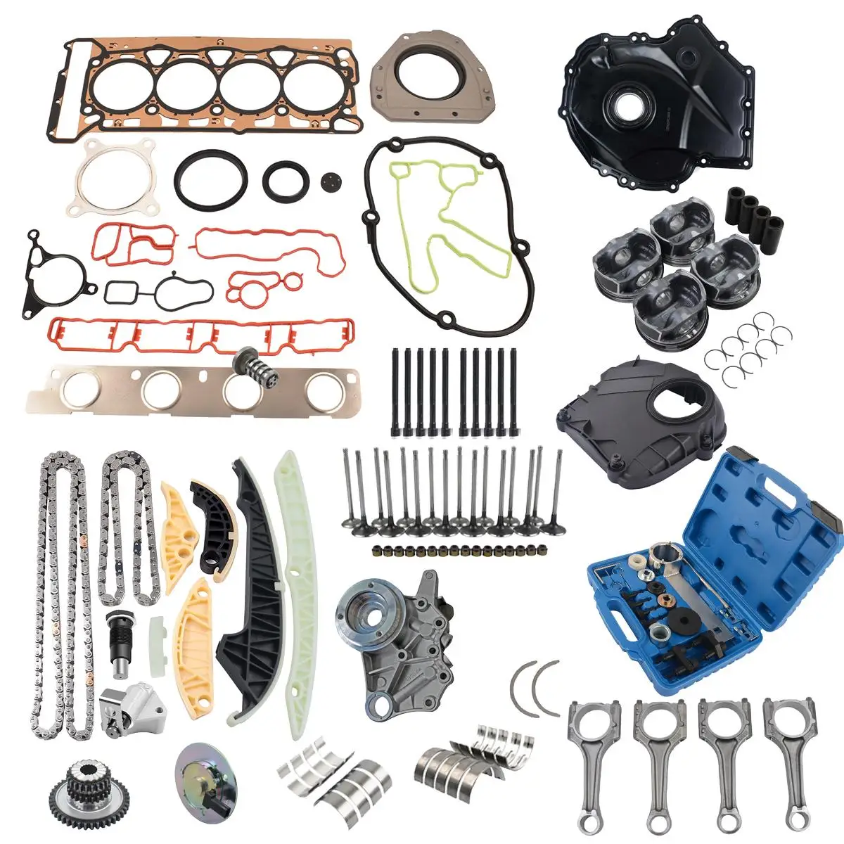 

AP01 For Audi A4 A5 Q5 A6 TT CAEB CAED CDNB CDNCC EA888 Gen2 Engine Rebuild Kit 2.0T 06H105701D 06H109158H 06H103483D 06H109158J