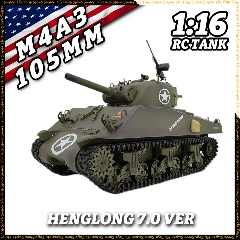 HenglongM4A3ShermanTanks116ArmyTankToyRemoteControlTank
