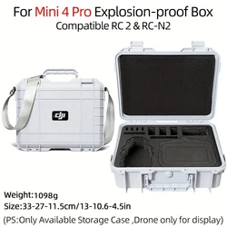 Portable Waterproof Hard Shell Carrying Case - Large Capacity, Explosion Proof (White)