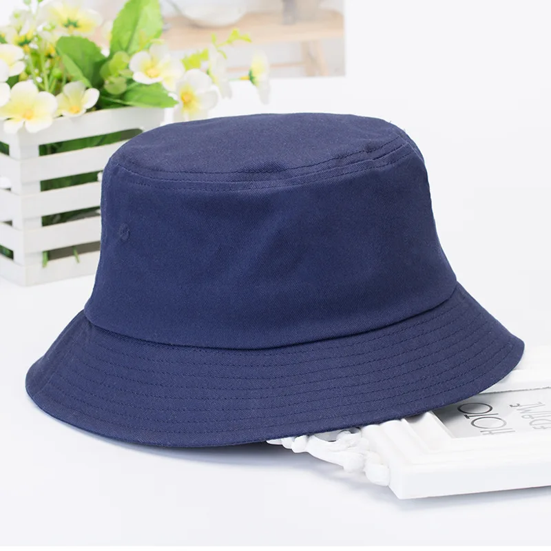 Mulit-colors plain cotton fisherman hats Outdoor women's sun protection cycling hats Men fishing hiking Buckets hat
