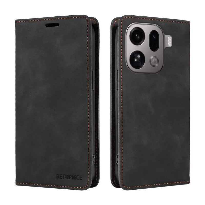 Premium Anti-Theft Leather Wallet Phone Case with Card Slot and Magnetic Closure