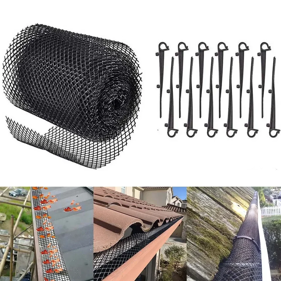 6 stuks goot guards, aluminium downpipe blad guard, uitbreidbare afvoerpijp cover, snijbaar goot gaas, gemakkelijk te installeren goten buizen en fittingen, afvoer guard voorkomen blad mest mos puin