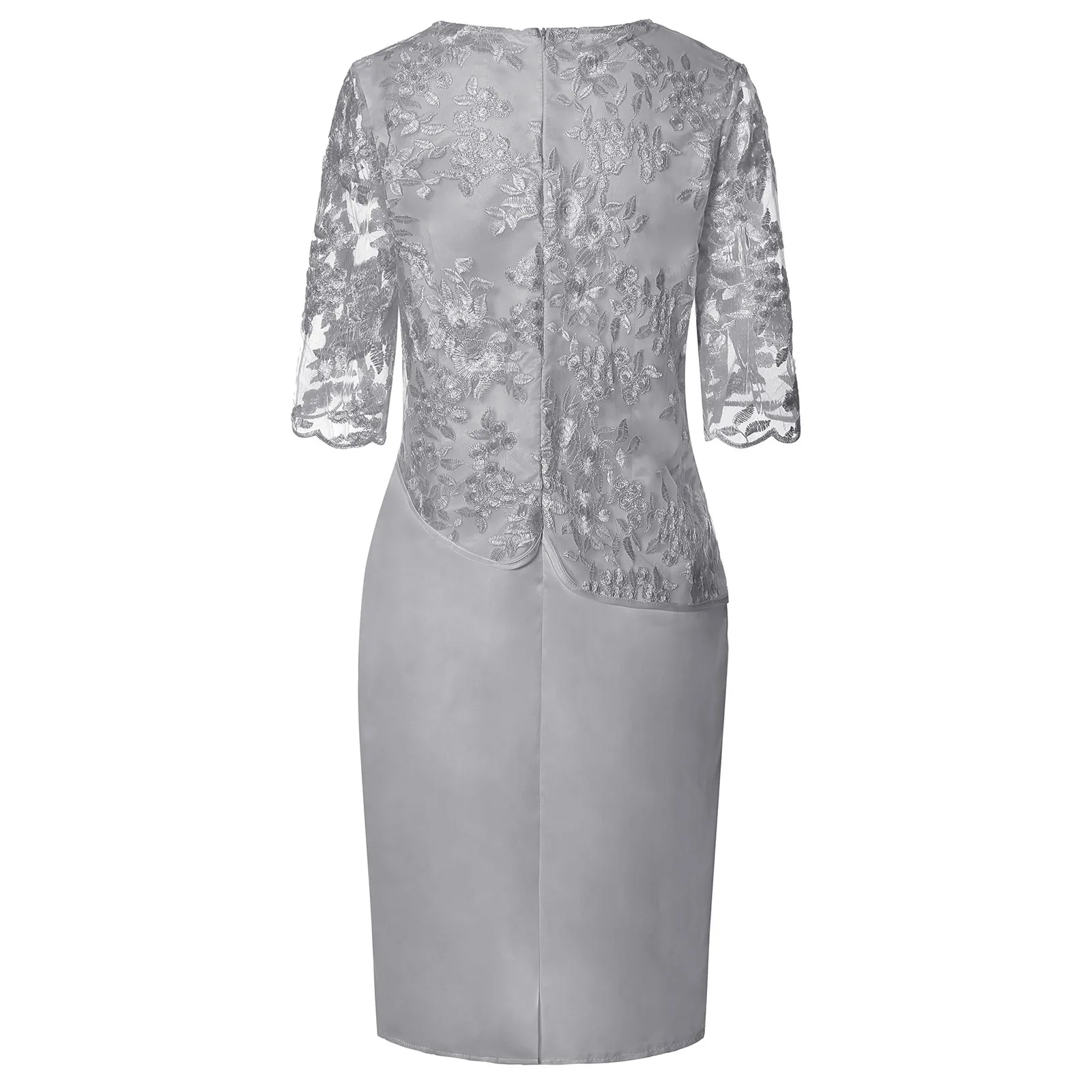 Plus Size Ladies Dress O Neck Short Sleeve Dress Evening Party Summer Dresses For Wedding Guest Lace Embroidery Elegant Dress