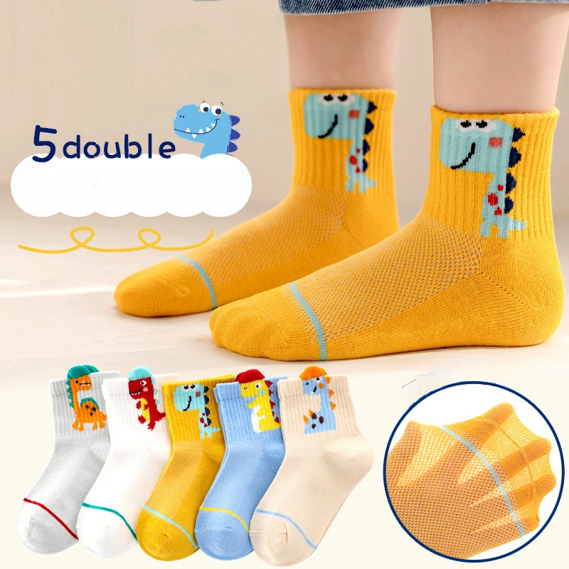 

Kids Socks 5 Pairs/Lot Spring Summer Cotton Girls Socks Cute Flowers Pattern for Children Baby Little Girl Clothing Accessories