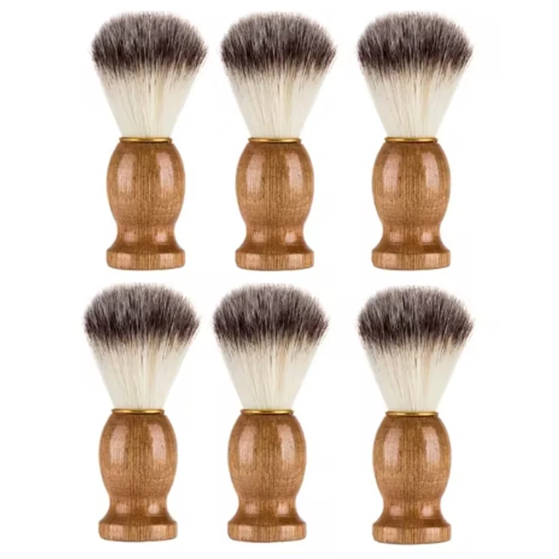 Shaving Brush Natural Badger Hair Men's Barber Salon Men Facial Beard Cleaning Appliance Shave Tool Razor Brush Wood Handle