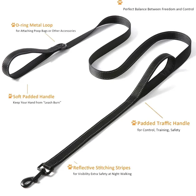 Double Strap for Dogs Hands Free Leash Dog Long Leash for Pet Puppy Accessories Dog Walking GXQ16 4