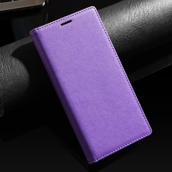 Sleek Magnetic Leather Wallet Card Case with Flip Cover for iPhone 7 8 SE2 SE3 (PURPLE)