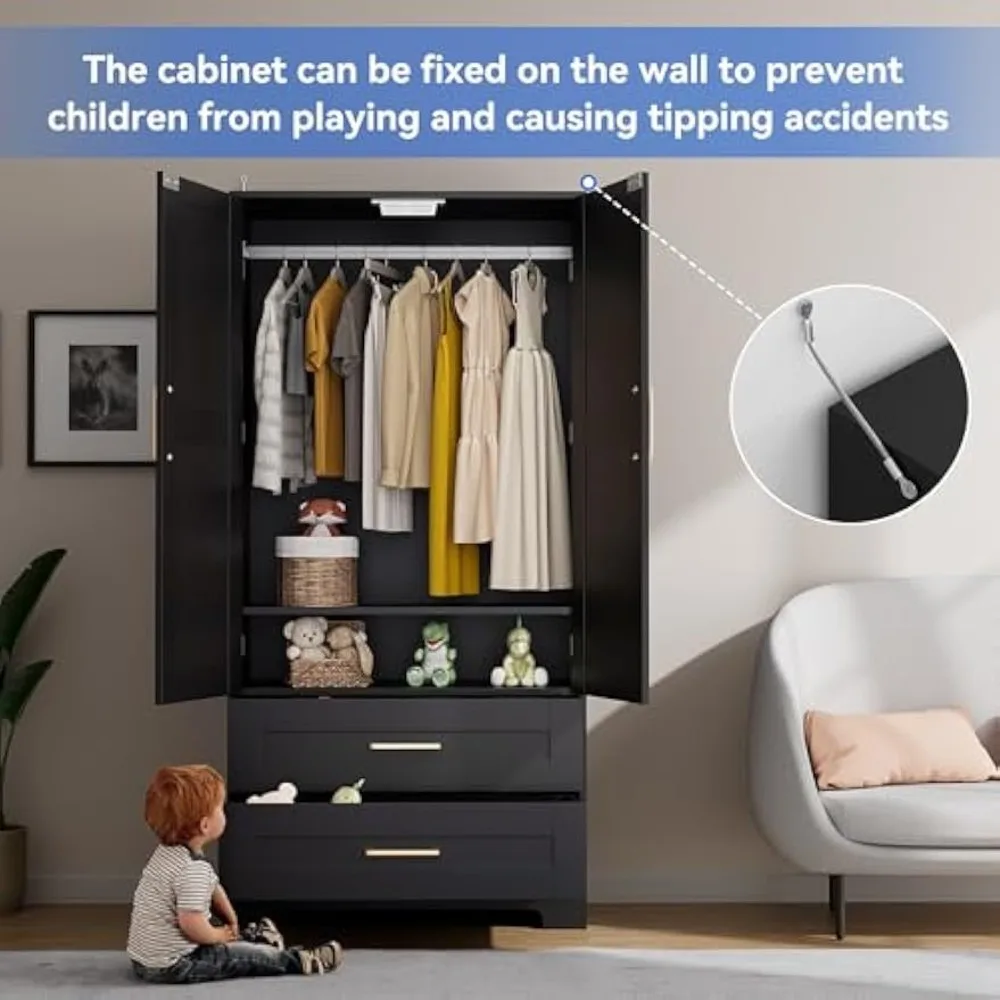 Wooden Armoire Wardrobe Closet 5