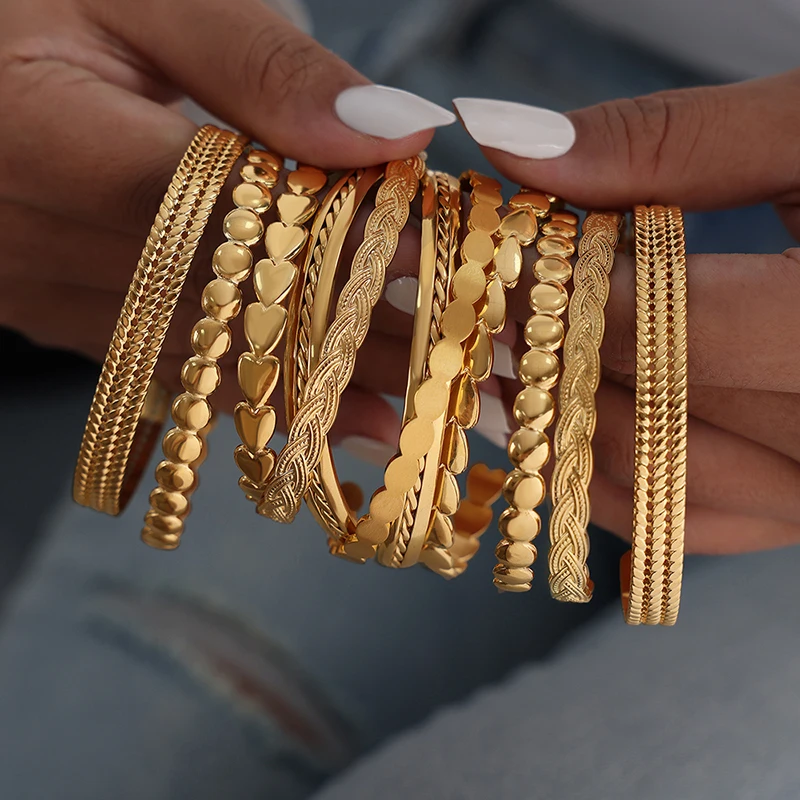 minimalist gold polish bracelet 230858 – RevaBeads