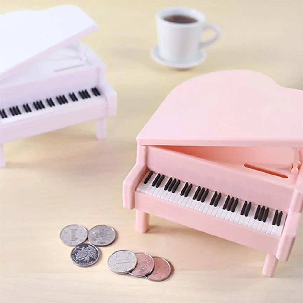 Piggy Bank Piano Shape Money Box Coins Cash Saving Box Creative Piggy Bank Bedroom Desktop Ornaments Children Holiday Gift piggy bank